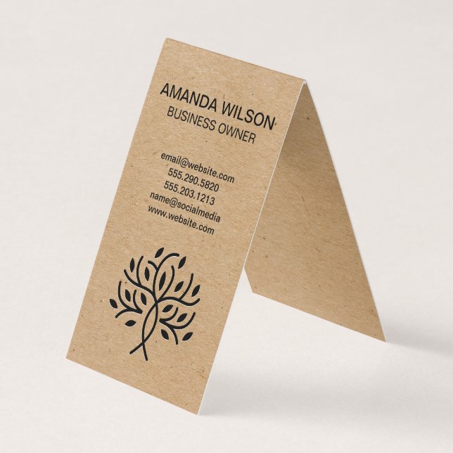 Natural | Tree | Gardening | Landscaping Business Business Card (Front)