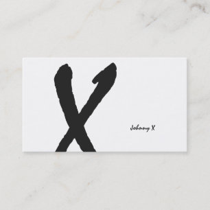 Natural Type Monogram (white background) Business Card