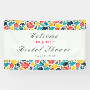 Natural Watercolor Sunflowers Bridal Shower Banner