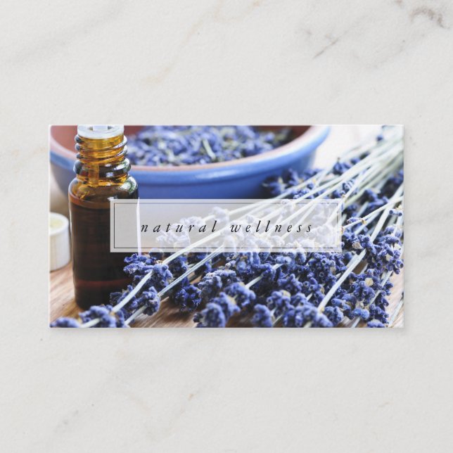 Natural Wellness Lavender Essential Oils Business Card (Front)