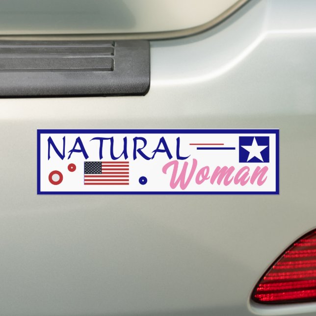 Natural Woman Bumper Sticker (On Car)