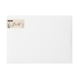 Natural Wonder in Ivory and Brown Wedding Wrap Around Label