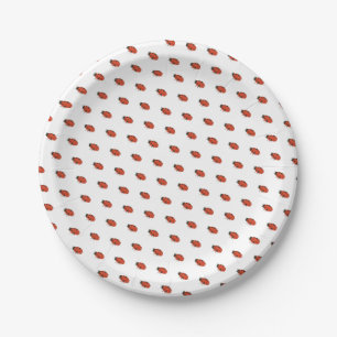 Natural Wonders Illustrated Ladybug Pattern Paper Plate