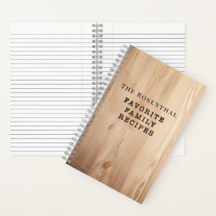Natural Wood Family Favourite Recipes Notebook