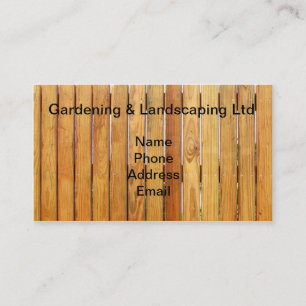 Natural Wood Garden Fence Business Card