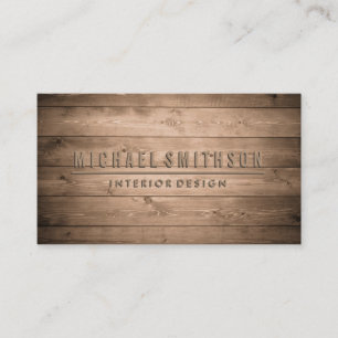 Natural Wood Log Cabin Builder Forest Home Business Card
