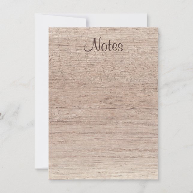 Natural Wood Look Template Handwritten Script (Front)