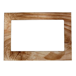 Natural Wood Texture Look Magnetic Photo Frame