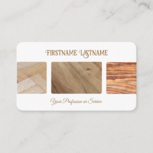 Natural wooden style parquet flooring professional business card