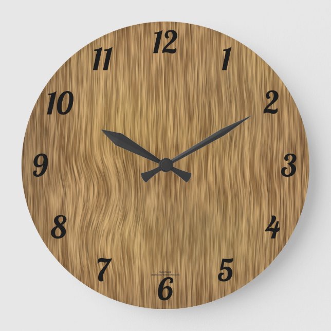 Natural Woodgrain Look Clock (Front)