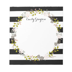 Natural Woodland Floral Personalised Notepad