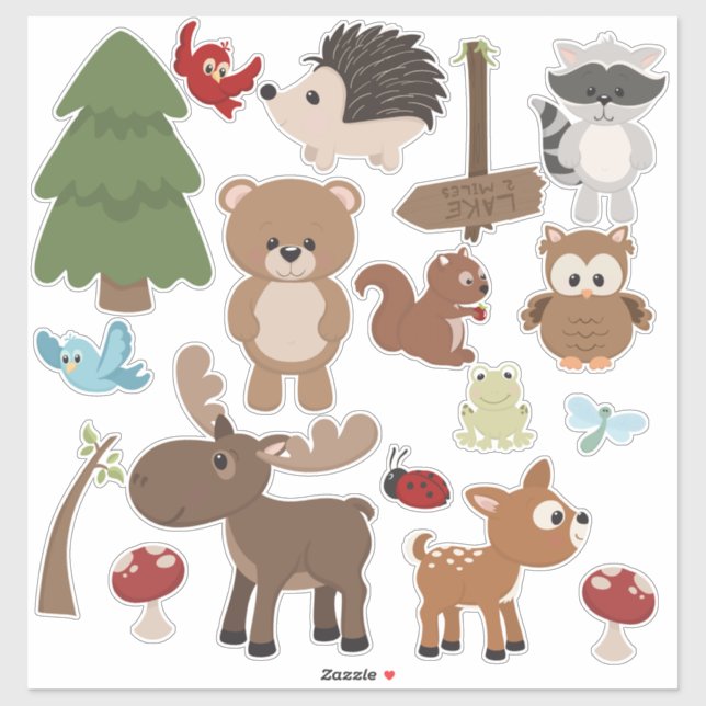 Natural Woodland Friends Baby Animal Trees Nursery (Sheet)
