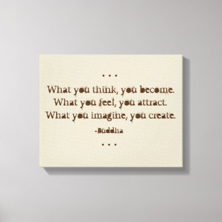 Natural Zen Quote by Buddha Canvas Print
