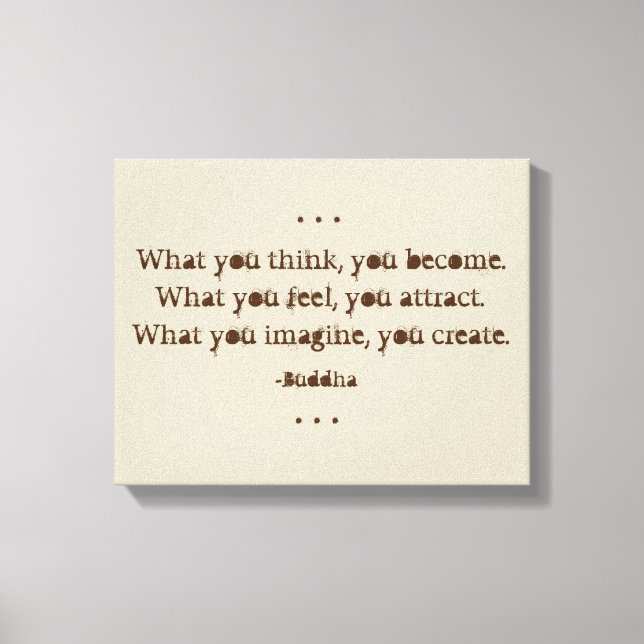 Natural Zen Quote by Buddha Canvas Print (Front)