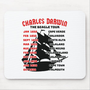 Naturalist Charles Darwin Beagle Meme Tour Earth D Mouse Mat