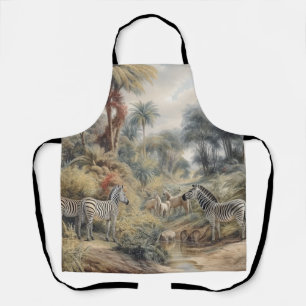 Naturalist’s Archive Zebra & Lioness Apron