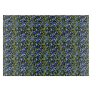 Naturalistic Bluebell Foliage Illustration Cutting Board