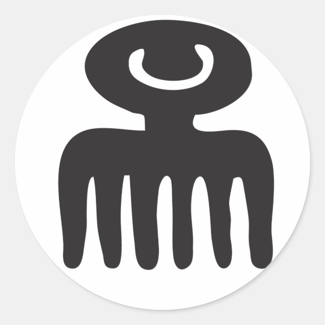 Naturally curly classic round sticker (Front)