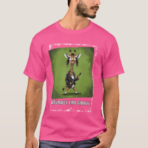 Naturally Emo Giraffe Funny Emo Music Giraffes Emo T-Shirt