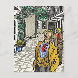 Naturally Gifted Singer, artwork by Moriz Jung Postcard