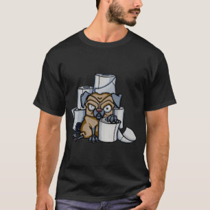 Naturally Grumpy Pug with the phrase "Good Vibes" T-Shirt