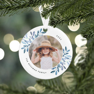 Naturally Joyful Botanical Personalised Photo Ornament