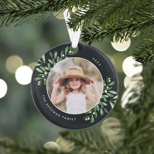 Naturally Joyful Botanical Personalised Photo Ornament