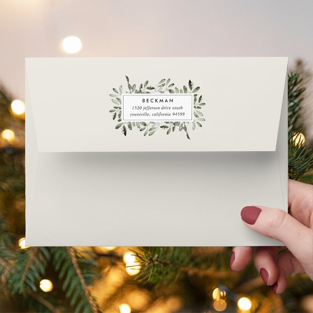 Naturally Joyful Botanical Return Address Envelope (Creator Uploaded)