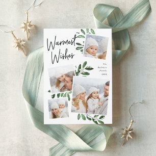 Naturally Joyful Christmas Photo Collage Holiday Card