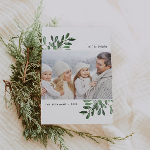 Naturally Joyful   Holiday Photo Card