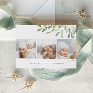 Naturally Joyful   Holiday Photo Collage Card