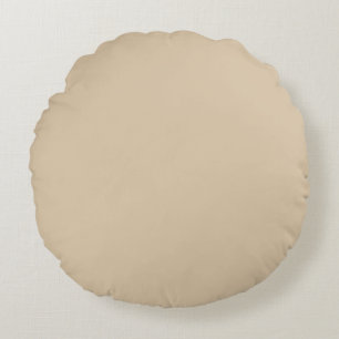 Naturally Neutral Light Beige Solid Colour SW 6120 Round Cushion