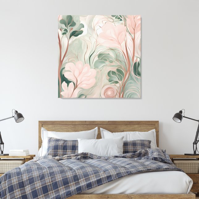 Naturally Pink AI art  Canvas Print (Insitu(Bedroom))