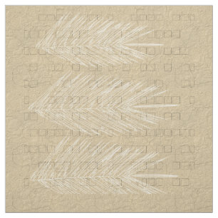 Naturals Cream Palm Leaves Drawing Paper Texture Fabric
