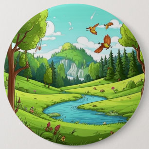 Nature 15. 6 cm round badge