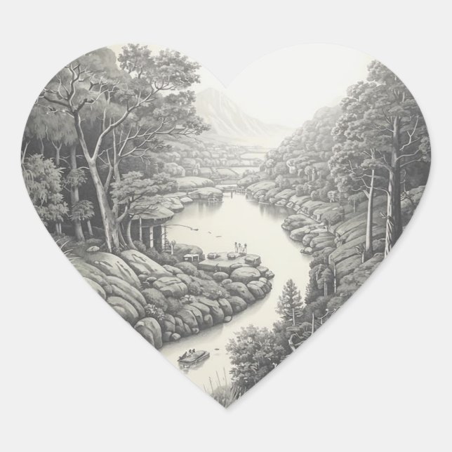Nature 16. heart sticker (Front)