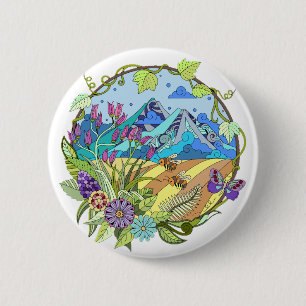 Nature 6 Cm Round Badge