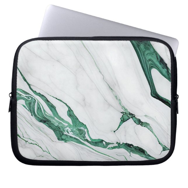 Nature abstract marble pattern background backdrop laptop sleeve (Front)