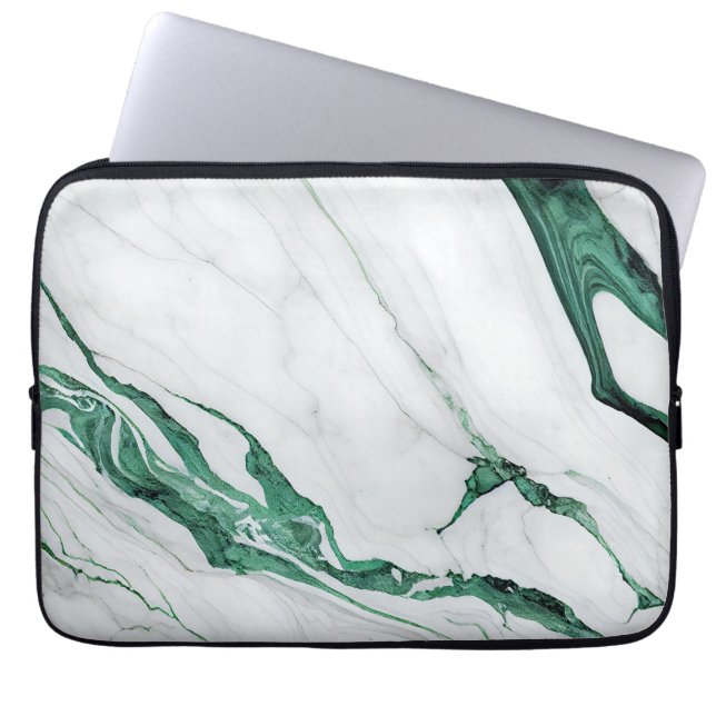 Nature abstract marble pattern background backdrop laptop sleeve (Front)