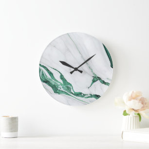 Nature abstract marble pattern background backdrop large clock