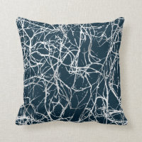 Nature Abstract Teal Navy White Grey Nerves Venes