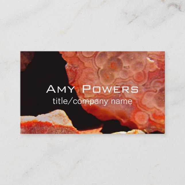nature agate business card original photograph (Front)