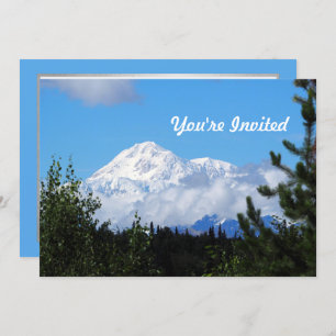 Nature Alaska Denali Scenery Photo Birthday Invitation