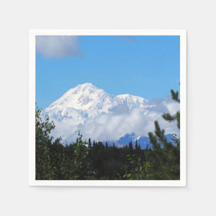 Nature Alaska Denali Scenery Photo Napkin