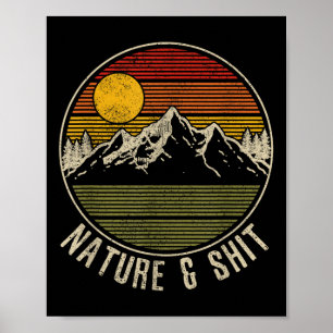 Nature & - Funny Vintage Mountains Hiking Camp Poster