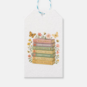 Nature and Book Lover Botanical Stack Gift Tags