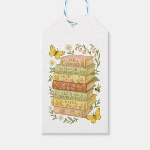 Nature and Book Lover Botanical Stack Gift Tags