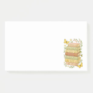 Nature and Book Lover Botanical Stack Post-it Notes