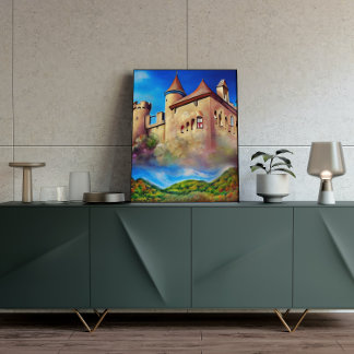 Nature and Castle Painting Poster 