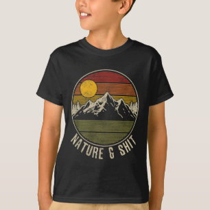 Nature And - Funny Vintage Mountains Hiking Campin T-Shirt